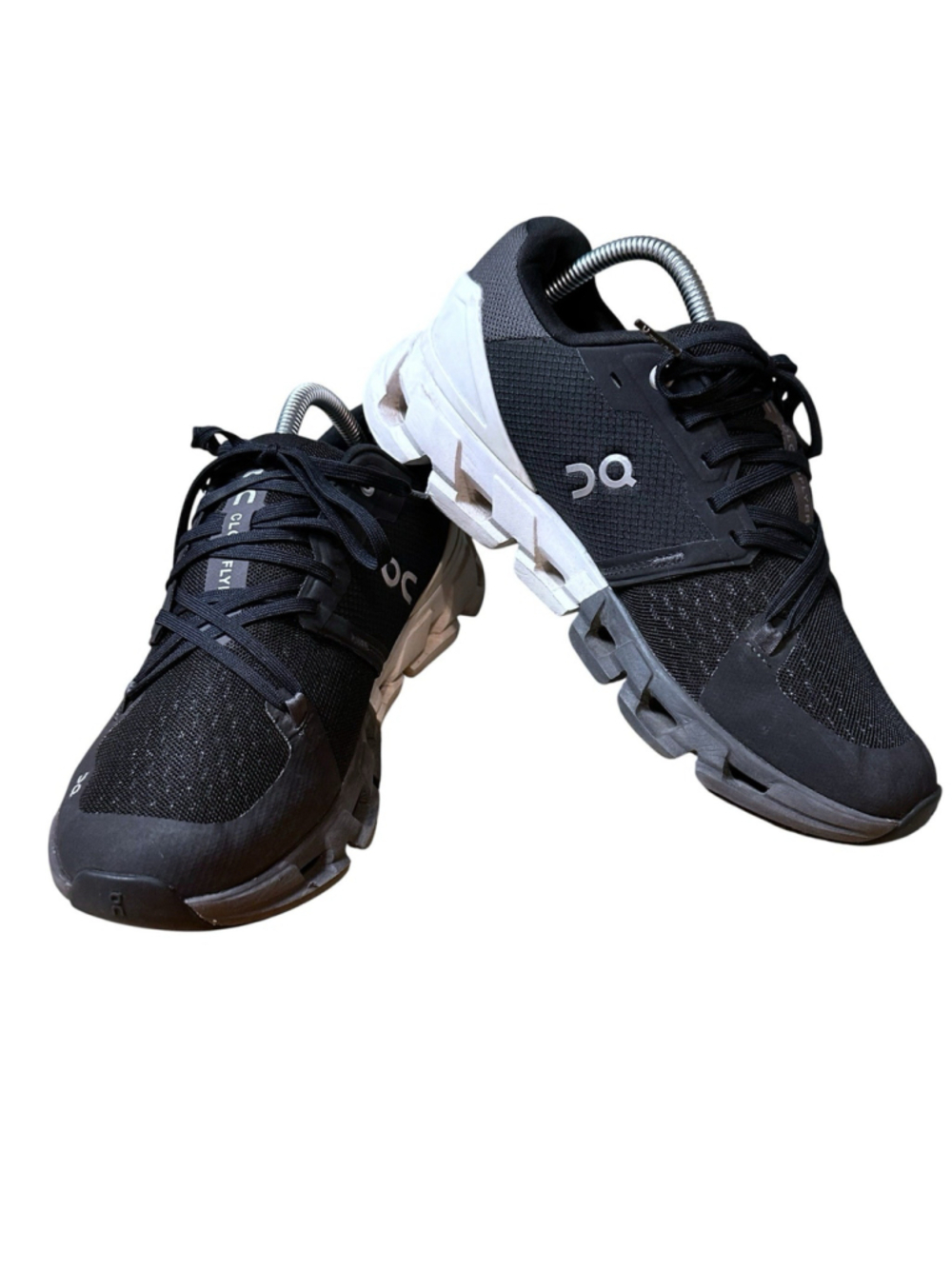 On Cloudflyer 4 Shoes Womens 9 / Mens 7.5 Black White Running Sneakers 71.98671
